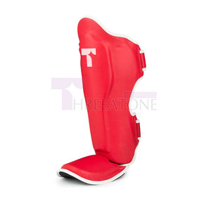 Protège-tibias en cuir réglable avec support de cheville, protection professionnelle, design léger et respirant, fermeture auto-agrippante antidérapante - Product Image 2