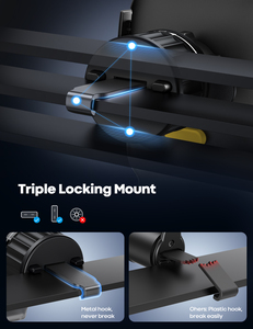 Lamicall Cv09 Mùa Xuân Clip Thiết Kế Ổn Định Cấu Trúc Tam Giác Một Tay Nơi Xe Núi Điện Thoại Di Động Là viết tắt của Xe - Product Image 3