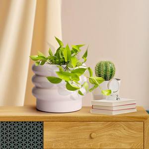 Maceta de Cerámica Esculpida de Primera Calidad con Diseño Espiral Único, Elegante Soporte Decorativo para Plantas de Interior, Construcción Duradera - Product Image 6