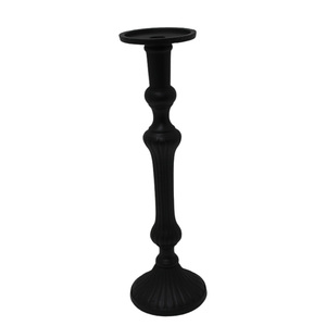 Home Decoration Set of 2 Aluminum Candle Pillar Holder Brown Wood Candle Stand for Wedding Decoration Handmade - Product Image 4