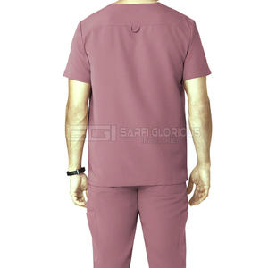 Uniforme Médico para Hombre de Buena Calidad, Totalmente Personalizable, Conjuntos de Uniformes Médicos, Cuello Alto, Manga Corta, Uniforme Médico de Alta Calidad - Product Image 5