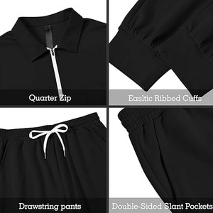 Ensemble de survêtement décontracté pour homme, mode d'hiver, à capuche, manches longues, fermeture éclair intégrale, coupe-vent, écologique, vente en gros - Product Image 2