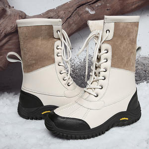Botas de nieve de nuevo estilo para damas, de media pantorrilla, aptas para niños, modernas, gruesas, antideslizantes y cálidas, de algodón, para invierno. - Product Image 2