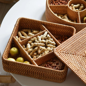 Panier à fruits en rotin Offre Spéciale tissé à la main pique-nique boîte à fruits salon bonbons secs collation panier fait à la main du Vietnam - Product Image 2