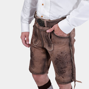 Bavarois court Lederhosen authentique daim cuir Oktoberfest tenue pour hommes Style traditionnel nouveau 2025 haute qualité - Product Image 5