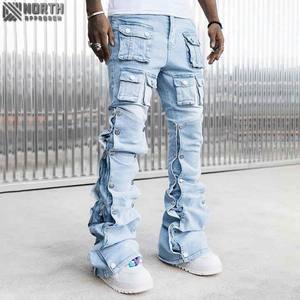 Pantalones Vaqueros de Mezclilla Cómodos y Duraderos, Perfectos para Uso Casual, Aventuras al Aire Libre, Transpirables, Rectos, para Hombre - Product Image 3