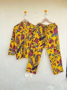 Animal Print Leopard Tiger Raccoon Owl Bird Fox Print Night Suit PJ Sets Ropa de noche Ropa de dormir Camisa Pijama Set Damas DE HONOR Regalo - Product Image 6