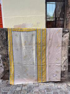 Handmade Eco-Friendly Cotton Kantha Reversible <b>Quilt</b> Soft Lightweight Floral <b>Bedspread</b> for All Seasons - Product Image 3