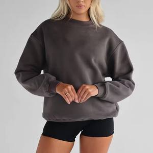 Sweat-shirt pull lourd de haute qualité pour femmes Logo personnalisé pull de salon en molleton de coton Style Streetwear pour l'hiver - Product Image 6