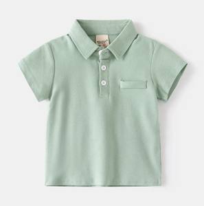 Chemises polo pour enfants de qualité supérieure en polyester/coton, design décontracté personnalisé, colorées, populaires pour les enfants, fabriquées en tissu tricoté 180g - Product Image 3