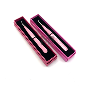 Pinzas de Acero Inoxidable de Punta Puntiaguda de 10 mm, Color Rosa Intenso, Duraderas, con Embalaje Personalizado en Caja de Cartón y Logotipo Personalizado - Product Image 3
