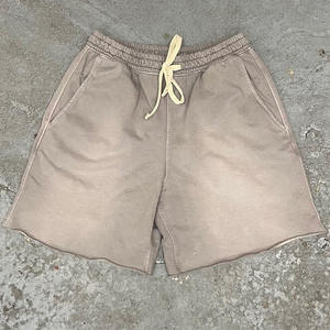 Men's Vintage Acid Wash Jogger <b>Shorts</b> Customizable Logo Waist Mid French Terry Cotton <b>Fleece</b> Canvas OEM Supply - Product Image 4