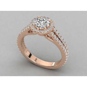 Bague solitaire en or 14 carats pour femmes avec diamant de laboratoire - Product Image 4