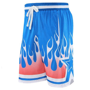 Shorts de basket-ball personnalisés pour hommes, imprimés par sublimation, en mesh respirant, pour entraînement sportif et gym - Product Image 1