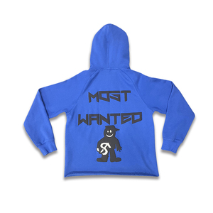 เสื้อสวมหัวผ้าฝ้ายแบบมีฮู้ดสำหรับทุกเพศดีไซน์ใหม่พิมพ์โลโก้สไตล์กางเกงขาสั้นสีฟ้า - Product Image 3