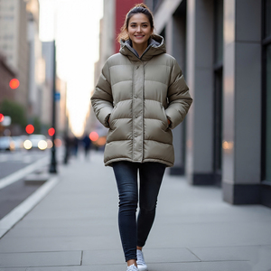 Chaqueta acolchada con capucha desmontable para mujer, ropa de calle, chaquetas acolchadas informales, Abrigo acolchado grueso y cálido para mujer - Product Image 5