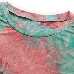 Brand New Women's Acid Wash Cotton <b>Crop</b> Top <b>Loose</b> Casual Printed <b>T</b>-<b>Shirt</b> Plain Trousers Women's Clothing - Product Image 2