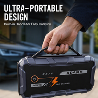 Démarreur de secours 1500A, 12000mAh, chargeur de batterie de voiture portable, batterie externe d'urgence, type C, charge rapide, lampe torche LED