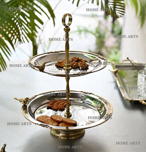 Four <b>Tier</b> Stainless Steel Dessert <b>Cake</b> Stand Round Shape Customized Size Sweets <b>Cake</b> Stand At Lowest Price - Product Image 6