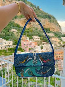 Mini sac à perles multicolores avec longue bandoulière - Product Image 1