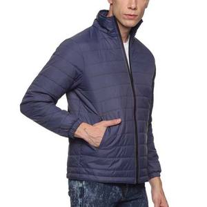 Blouson d'aviateur décontracté à manches longues de couleur unie avec col montant blouson d'aviateur pour hommes de coupe régulière à vendre 2025 matériau personnalisé - Product Image 4