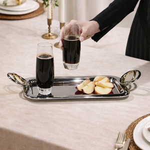 Plateau de service de qualité supérieure, plateau de service design, plateau de service en métal, plateau de service élégant pour table à manger, plateau de service rectangulaire - Product Image 4