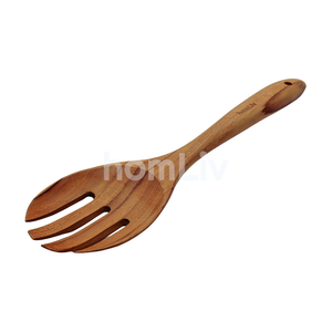 Natural Eco Friendly Angela Teak Wood Salad <b>Fork</b> Sustainable Food Safe No Paint and Varnish Halal Customized Kitchen - Product Image 4