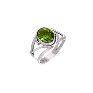 Producto más vendido, venta al por mayor, anillo de peridoto de banda ancha, anillo apilable de Plata de Ley 925, pedido a granel, artículo directo de fábrica - Product Image 1