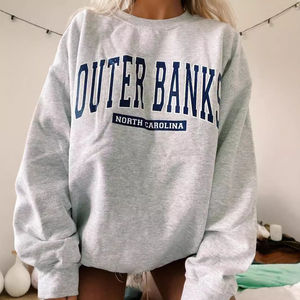 Sudadera Profesional Extra Grande para Mujer, 100% Algodón, Cuello Redondo, Estampado Personalizado en la Parte Delantera, Estilo Urbano, Felpa, Otoño, 300g - Product Image 2