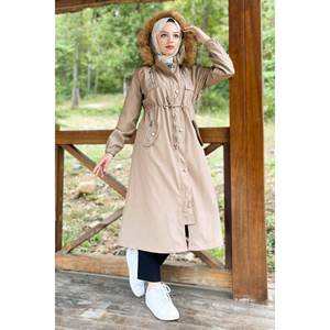 Chaqueta Larga con Capucha y Cierre de Cremallera - Product Image 3