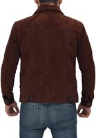 Veste de motard en cuir véritable marron en daim de haute qualité pour hommes Bomber en cuir suédé toutes saisons pour l'hiver