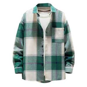 Respirant Anti-Rides Fil Teint Flanelle Chemise Logo Personnalisé Prix De Gros Confortable 100% Coton À Manches Longues Casual Hommes - Product Image 1