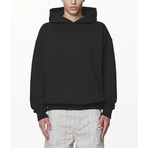 Sweatshirts à capuche décontractés de luxe en coton unisexe pour hommes, survêtement en polaire brodé imprimé avec logo personnalisé, poids lourd, uni - Product Image 4