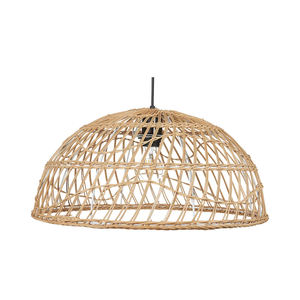 Lámpara colgante de ratán de media cúpula, pantalla de techo de ratán tejida hecha a mano, pantalla de mimbre Natural para decoración de comedor y restaurante - Product Image 1