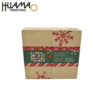 2026 Christmas Advent Calendar <b>Box</b> Book Shape Double Door Kraft Paper <b>Empty</b> 24 Drawer Countdown <b>Gift</b> <b>Box</b> Custom Logo - Product Image 6