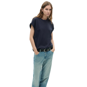 Haute qualité 100% coton femmes coupe ample surdimensionné T-Shirt lourd respirant Style décontracté pour l'été - Product Image 6