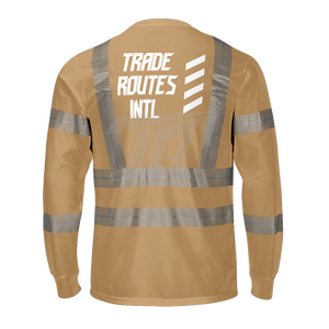 Heavy Duty Reflective ANSI Clase 1 Logo impermeable Ropa DE TRABAJO Conjunto Trabajo al aire libre Babero protector Botón-Up Poliéster Camisa Crew - Product Image 6