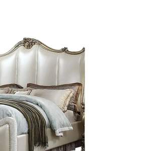 Classic French Victorian <b>Bed</b> - Gold Painted Mahogany - 305 - Product Image 4