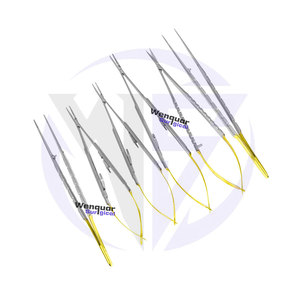 Tijeras y fórceps quirúrgicos Soporte de aguja Kit microquirúrgico 6 piezas Instrumentos Fórceps disponibles Acero inoxidable de alta calidad - Product Image 3