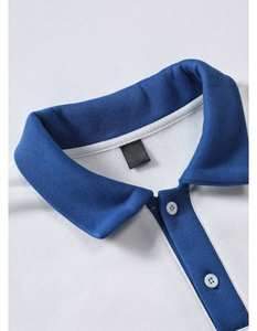 Camiseta Polo Básica de Color Sólido para Hombre, Manga Larga, Otoño e Invierno, Cuello Alto, Sudadera con Media Cremallera, Camisa Informal - Product Image 3