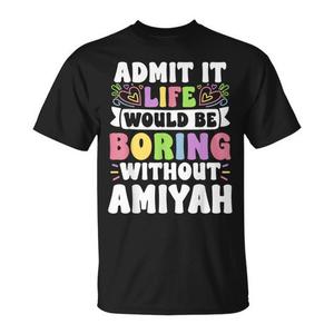 T-Shirt Personalizzata Amiyah con Nome e Cognome, Maglietta Promozionale Personalizzabile - Product Image 1