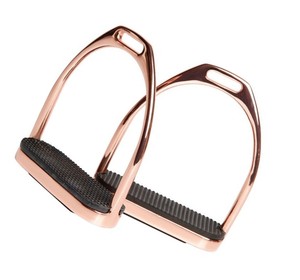 Recién llegado, estribos de caballo amortiguadores de aluminio, ligeros, ajustables, de agarre ancho, suministro OEM de fábrica ecuestre - Product Image 1