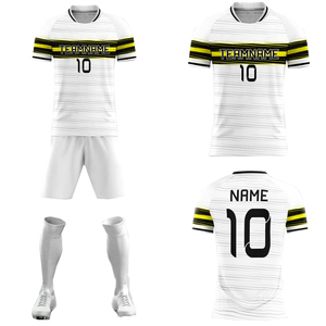 Ventes en gros de nouveaux maillots de football pour hommes, uniforme d'équipe, logo personnalisé imprimé, polyester, manches courtes, options - Product Image 6