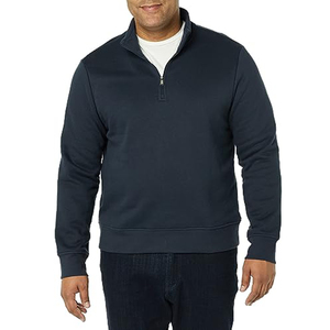 เสื้อสเวตเตอร์ฟิตเนสสำหรับผู้ชายเสื้อครอปแบบรูดซิปครึ่งสีล้วนสำหรับผู้ชายเสื้อสเวตเชิ้ตออกกำลังกายในฤดูใบไม้ผลิโลโก้ที่กำหนดเอง - Product Image 5