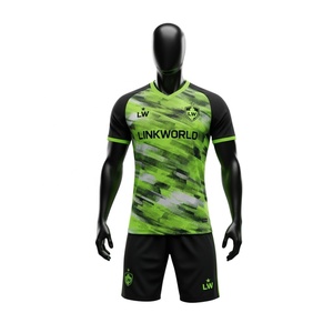เสื้อฟุตบอลแบบยูนิเซ็กซ์ ชุดฝึกซ้อมฟุตบอล บริการ OEM ผ้าโพลีเอสเตอร์ตาข่าย ระบายอากาศได้ดี เป็นมิตรกับสิ่งแวดล้อม แห้งเร็ว - Product Image 2