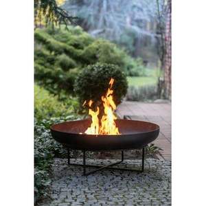 Foyer en fer rustique pour la décoration de patio, améliorant l'espace de vie en plein air avec un design moderne en métal, combustible écologique en bois - Product Image 4