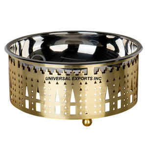 ชามช็อกโกแลตเหล็กตกแต่งหรูหราพร้อมขาตั้งรูปใบไม้ คุณภาพสูง งานแฮนด์เมด ดีไซน์เก๋ - Product Image 2