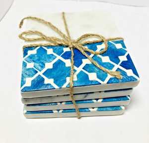 Posavasos Artesanales con Incrustaciones de Hueso, Personalizados, Duraderos, con Color y Tamaño a Medida para Uso en Hogar, Hotel o Restaurante, Estilo Indio - Product Image 1