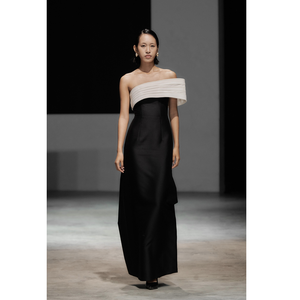 Robes pour femmes en gros, support ODM, robe longue ISOLDE à une épaule, robes élégantes sans manches pour femmes en provenance du Vietnam - Product Image 1