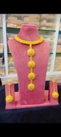 Ensemble de Bijoux de Mode Vintage Plaqué Or 24K Style Comores Mayotte, Incluant un Collier et des Joncs en Cuivre Ornés de Diamants, Cadeau Idéal pour les USA